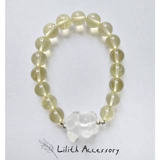 Lilith Accessory 巴西黃水晶 黃水晶 小熊 熊 純銀 水晶 白水晶 蝴蝶結 手鍊 手環 禮物