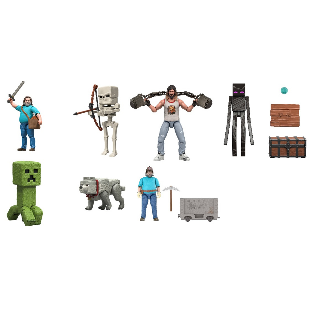 台灣現貨 Minecraft 麥塊 電影 MOVIE4吋 史帝夫 骷髏 苦力怕 狼 垃圾人 終界使者 當個創世神 美泰兒