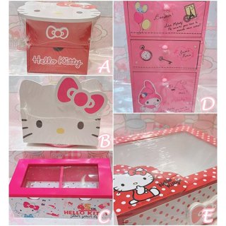 ♥小公主日本精品♥ 現貨Hello Kitty 美樂蒂 木製櫃 收納櫃 抽屜櫃 旋轉置物櫃 飾品盒 桌上小物盒~8