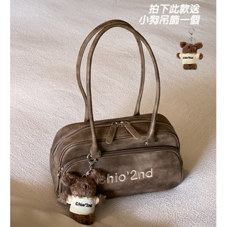 桃園出貨🔥時光旅人 枕頭包包女 Chio2nd 復古小眾設計 通勤單肩包 大容量包包 手提包 贈吊飾
