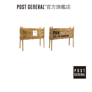 POST GENERAL｜落地立式藤編收納籃 森系居家雜誌架 陽臺擺設 戶外用 野餐 高腳置物架 官方旗艦店
