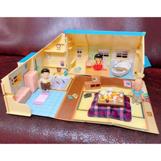 櫻桃小丸子 F款 附人偶組 小丸子家 小丸子 場景 娃娃屋 1:12 微型 和室 日本 老玩具 懷舊 早期 森林家族