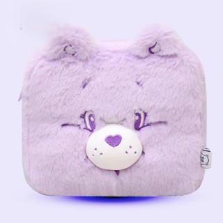 Care Bears彩虹熊 立體大臉收納包-紫 墊腳石購物網