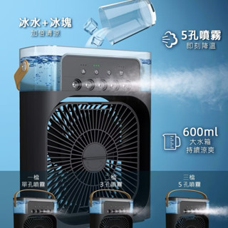 🔥CY 呈雲🔥6吋USB桌面5孔噴霧空調水冷風扇霧化扇(霧化扇/加濕器/水冷扇-ACF01)