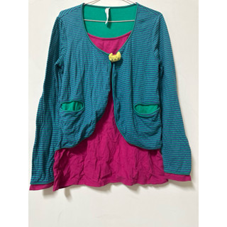 a la sha假兩件式長版長袖M