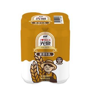 光泉麥芽牛乳240ml*4罐-保久乳