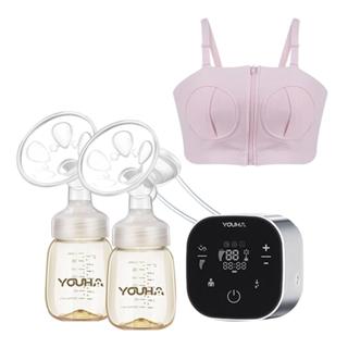 優合 Youha The ONE 智慧型雙邊電動吸乳器+momMe 吸乳器專用免手持哺乳內衣 超值組[免運費]
