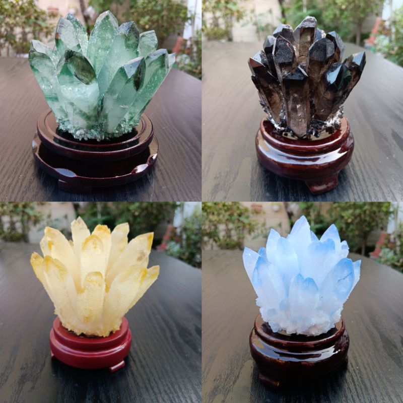 天然水晶原礦 黃水晶簇 綠水晶簇 黃水晶柱 茶水晶簇 紫水晶簇 幽靈晶簇 大晶簇 天然聚寶盆 骨幹水晶 原石 水晶