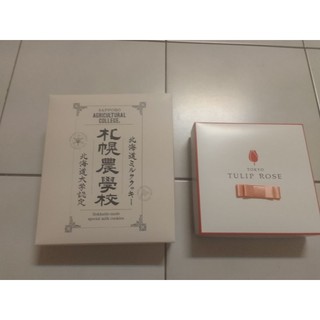 日本 空盒子 置物 收納 禮盒 擺飾 tulip rose 札幌農學校