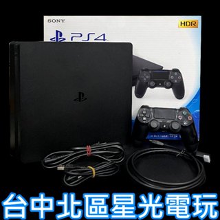 【PS4主機】☆ 9成新 薄型2218A 500G極致黑色 Slim 薄機 ☆【中古二手】臺中星光電玩