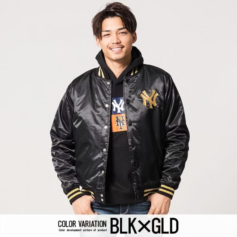 MLB Magestic 紐約 洋基隊 NY Yankess 金色x黑色 銀色x黑色 鋪棉外套 棒球外套 Jacket