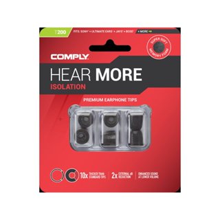 【海恩數位】Comply T-200 T200 耳道耳機替換海棉 1卡3對海棉耳塞 黑色