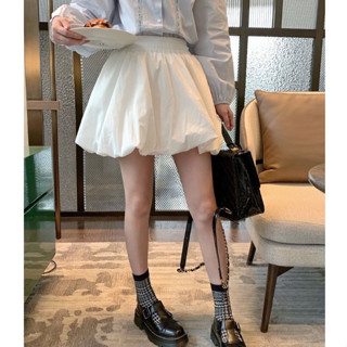 CHILL現貨 2025早春韓系百搭花苞褲裙 鬆緊短裙 包臀裙 防走光 半身裙 高腰短裙 顯瘦短裙 修身短裙 鬆緊 預購