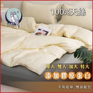 《伯尼寢具》漫步時光 床包兩用被組 天絲60支 tencel 床包 枕套 裸睡 床單 100%萊賽爾纖維 防蟎 膠原蛋白
