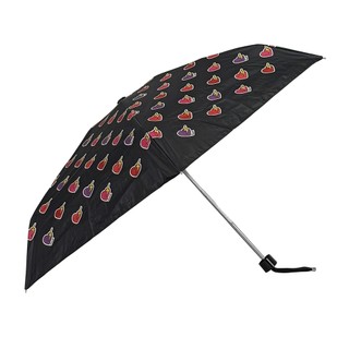 COACH 閃電愛心圖案尼龍迷你晴雨兩用傘(黑色)