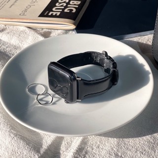 ⚡️快速出貨⚡️Apple Watch 質感細款牛皮真皮錶帶｜加厚款｜沈穩黑