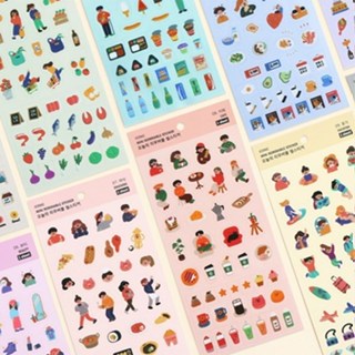 🌈Alpaca韓國文創 | ICONIC mini sticker 無痕 防水 裝飾貼紙 手帳貼紙