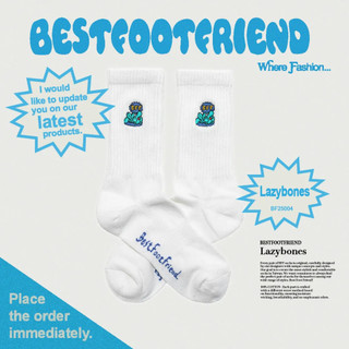 【GSELECT】Best Foot Friend - Lazybones 懶骨頭 圖案 長襪 襪子 bff
