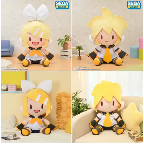 正版 代理版 SEGA 初音未來 鏡音連 鏡音鈴 鏡音雙子 30cm 娃娃 軟軟 初音 MIKU 世界計畫