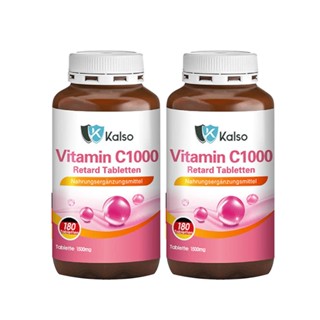 【Kalso 科德司】維生素C 1000緩釋錠(180錠/瓶)2入組 優質德國進口產品 海翔生技