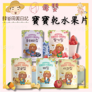∥ℋ母嬰∥現貨☑ 韓爸田園日記 寶寶水果乾 果乾 寶寶零食 新鮮果乾 零食 草莓 蘋果 水梨 12g 寶寶乾水果片 餅乾