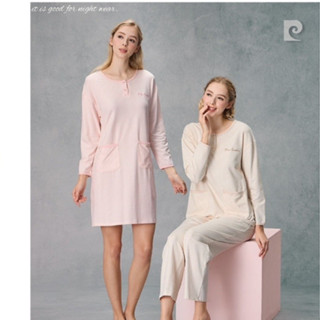 法國品牌 皮爾卡登 Pierre Cardin 專櫃睡衣 睡衣 居家服 棉質 舒適 連身裙