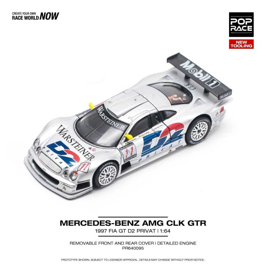 [玩三工作室] 送膠盒 POP RACE 賓士 CLK AMG GTR - 1997 FIA GT D2 PRIVAT