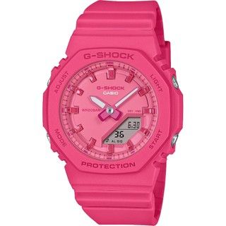 CASIO 卡西歐 G-SHOCK 單色時尚 八角雙顯手錶-粉紅 GMA-P2100PP-4A