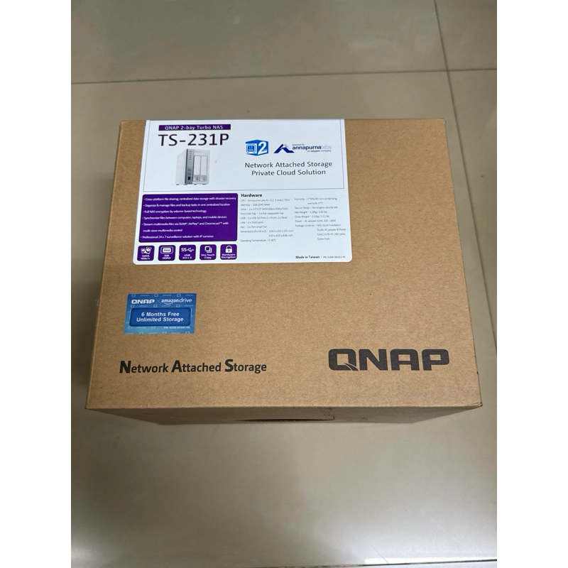 二手 QNAP 威聯通 TS-231P 2Bay NAS 網路儲存伺服器 當 iphone 雲端備份伺服器 超好用