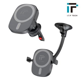 【I.T.F】 X13 可夾式磁吸充電車用支架 MagSafe 車用無線充電器 無線充電 出風口夾式 吸盤式-現貨