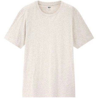UNIQLO全新 SUPIMA COTTON圓領米灰色 L號
