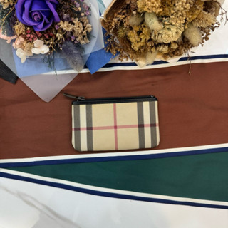 👝Burberry經典格紋拉鍊零錢包/卡包/鑰匙包 #二手精品 #中古皮件 #巴寶莉 #博柏利 #錢包