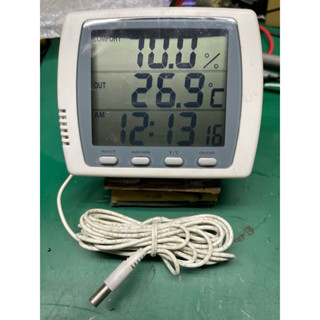 二手TECPE泰菱 DTM-303Ah室內外三用大型顯示溫濕度計