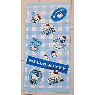 屈臣氏 HELLO KITTY 海灘巾+毛巾，整組 <粉色／藍色>