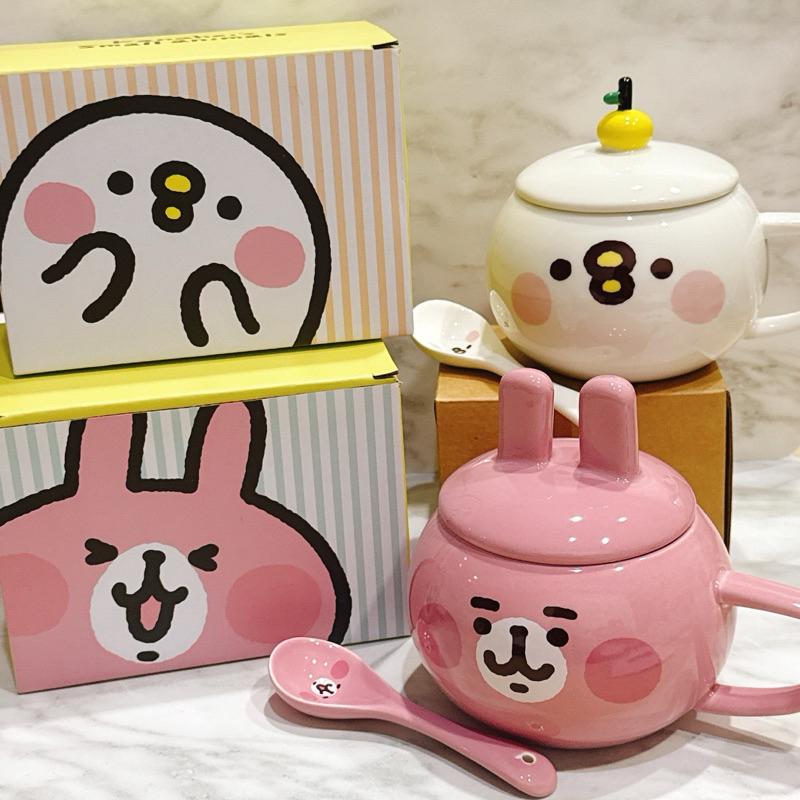 🌸現貨🌸康是美x卡娜赫拉 卡娜赫拉的小動物暖暖杯(粉紅兔兔/P助)600ml