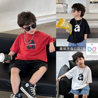 DO Kids童裝 臺灣現貨-日系字母印花T恤 男女童裝 夏季新品 兒童 中小童 短袖 上衣 透氣 T恤