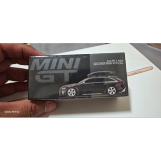 Mini GT 1/64 #257 奧迪 Audi RS6 Avant 黑旅行車 含車頂箱