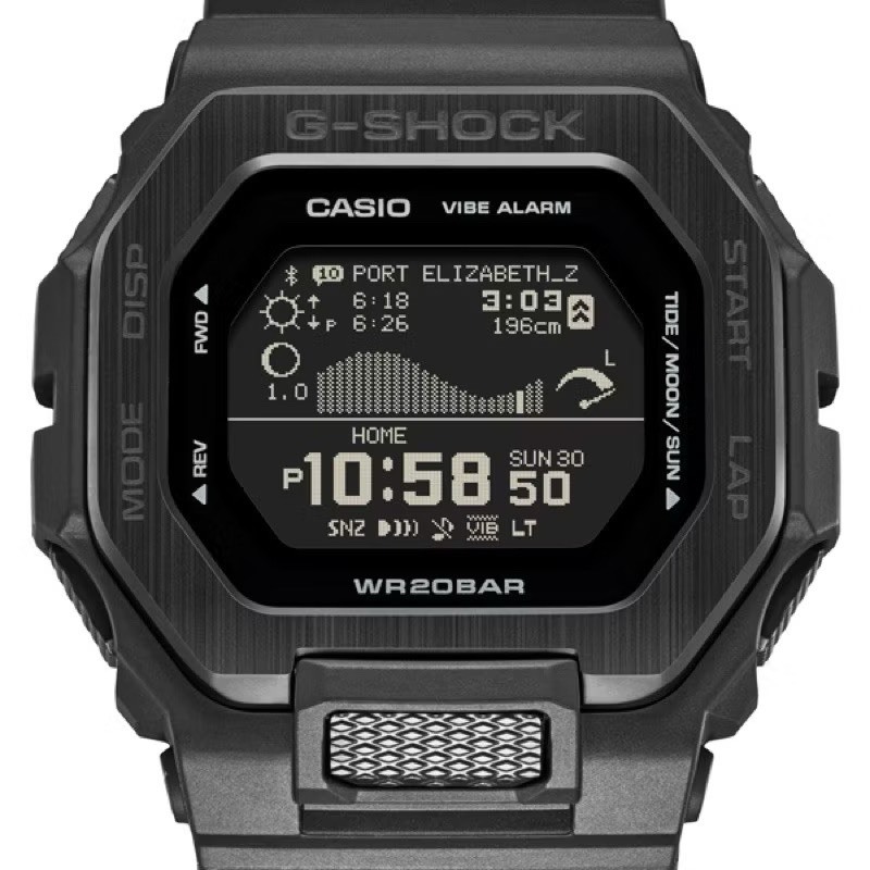 【金藏】全新台灣卡西歐公司貨G-SHOCK系列 夏日衝浪運動藍牙錶 GBX-100NS-1 黑 一年保固