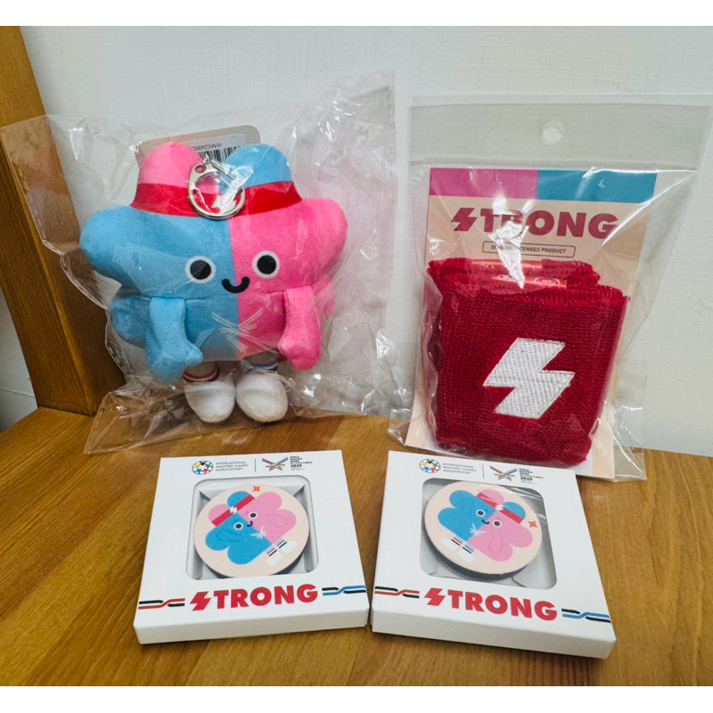 全新正品【2025雙北世壯運周邊紀念品】壯寶娃娃/壯寶運動護腕/手機支架/吉祥物壯寶/