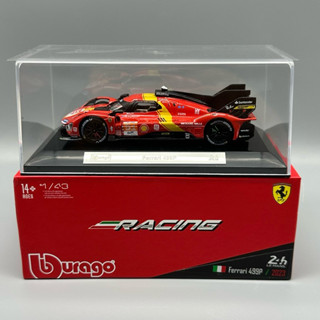 【代購模型】Bburago Ferrari 499P 利曼🇫🇷冠軍🏆 Lemans24H 1/43（附金屬銘牌及展示盒）