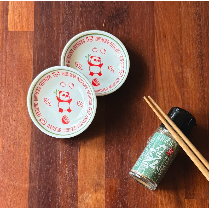 日本帶回 限量 碟子 飾品 裝飾 醬油碟 餐具 銀飾 擺飾 陳列 復古 熊貓 餃子王將 家飾