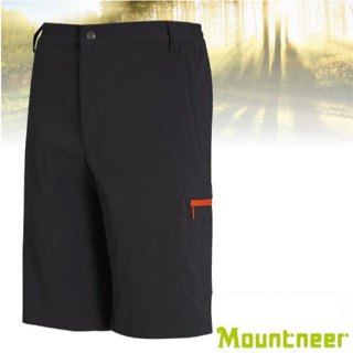 【Mountneer 山林】男 四向彈性快乾 健行排汗短褲 休閒短褲 工作褲 防曬登山短褲/深鐵灰 11S17