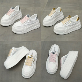 【Joyishoes】臺灣出貨 懶人鞋 休閒鞋 厚底鞋 穆勒鞋 偏小版 厚底休閒鞋 前包後空 增高鞋#819 819-1