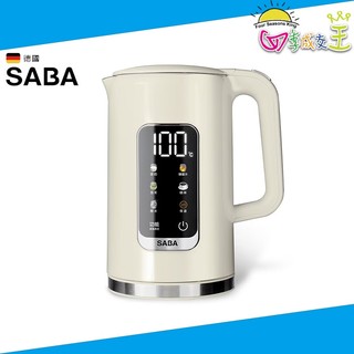 SABA 1.7L 智能溫控304不鏽鋼內膽快煮壺 電茶壺 SA-HK41