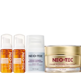 【NEO-TEC 妮傲絲翠】抗皺無痕組(A醇肌活菁萃35gm+外泌體精華霜100ml)限時加贈*深層潔顏慕斯50ml*2