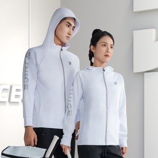 【JNICE久奈司】MIT 針織彈性 連帽外套 運動外套 中性版型 白
