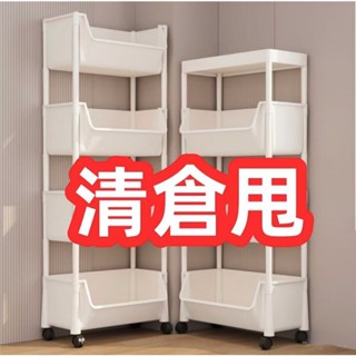 可移動書架置物架兒童玩具收納架多層家用小推車帶輪落地簡易書櫃 YV5I