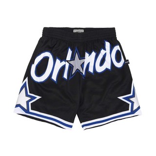 Mitchell & Ness BLOWNOUTFASHIONSHORTMAGIC 球褲黑藍 MN20B-SH02OMB