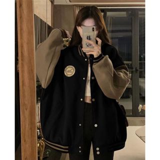 【𝐔.𝐉.𝐉】現貨✨韓版棒球外套 飛行外套 美式潮服 外套 復古 薄款 夏季 寬鬆上衣 女裝 上衣 休閒百搭 現貨預購