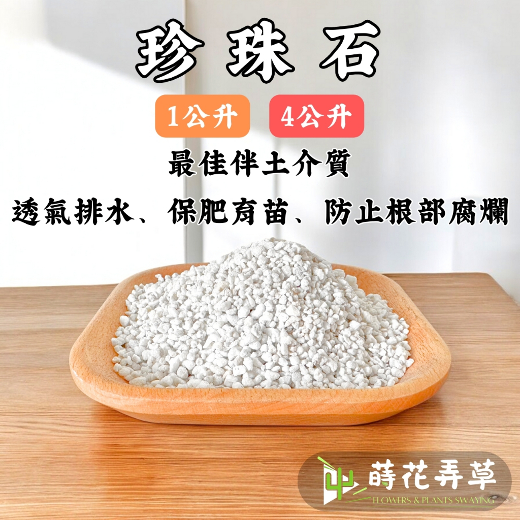發票現貨~珍珠石Perlite(1公升、4公升) 超硬質 種植介質 透氣排水 保濕保肥 多肉介質 排水透氣介質 觀葉